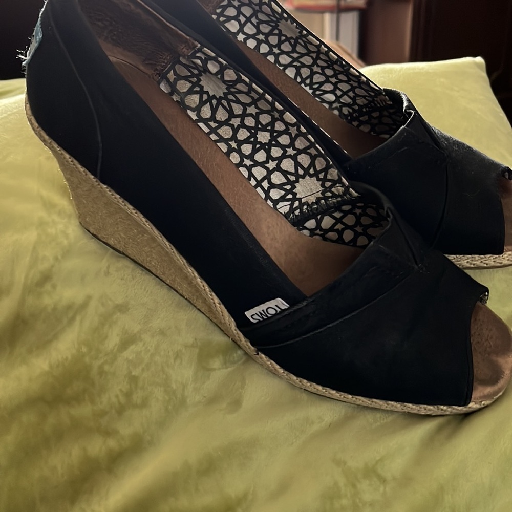 Toms Espadrilles Black SZ 10W - Picture 6 of 8